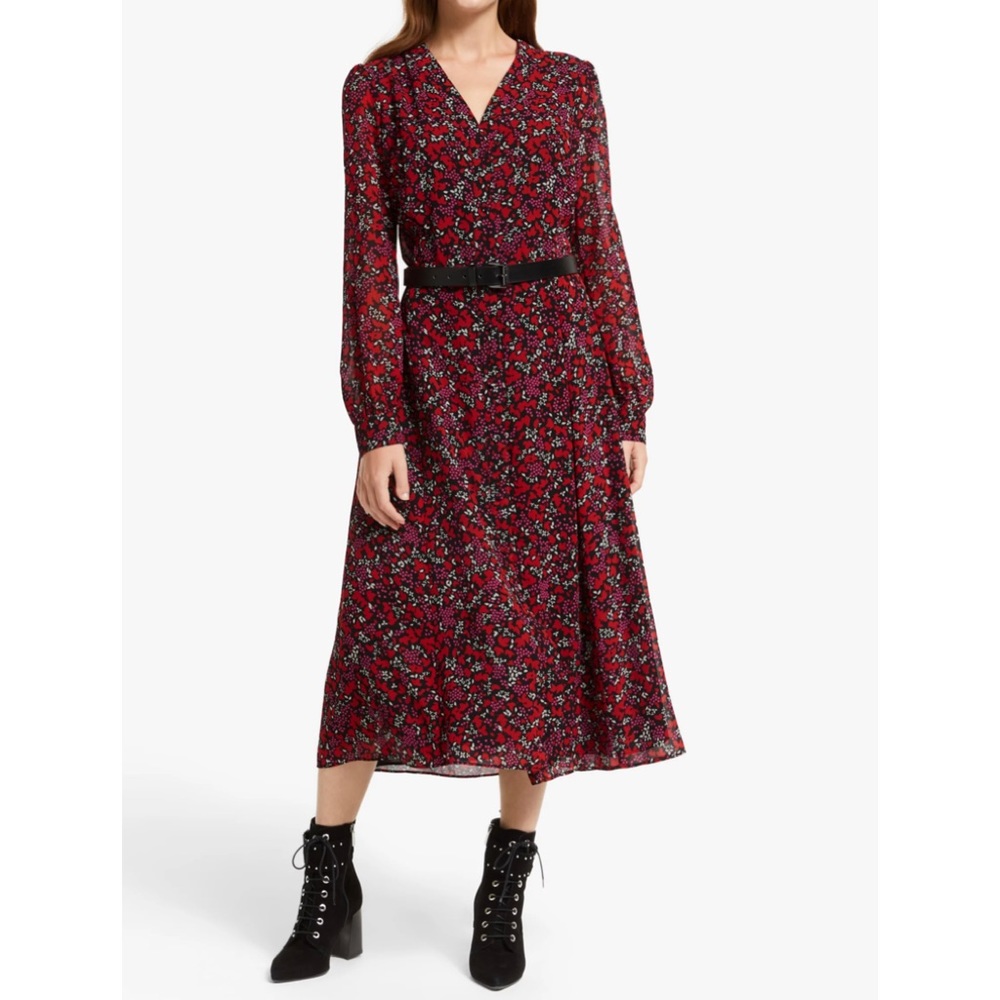Michael Kors woodland print georgette dress- New